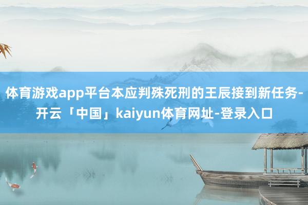 体育游戏app平台本应判殊死刑的王辰接到新任务-开云「中国」kaiyun体育网址-登录入口