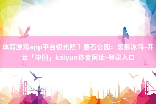 体育游戏app平台银光照✨墨石公园:忘形冰岛-开云「中国」kaiyun体育网址-登录入口