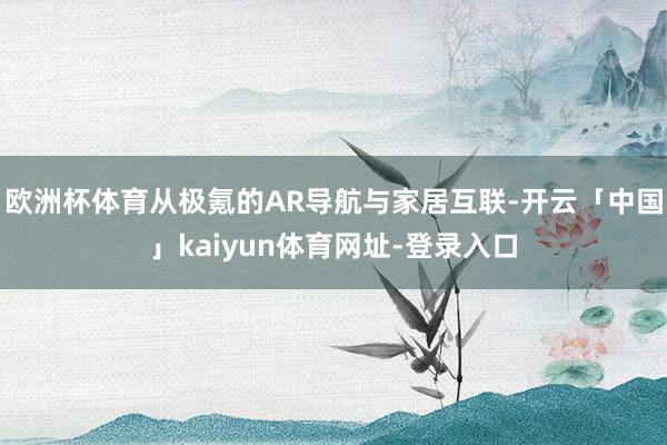 欧洲杯体育从极氪的AR导航与家居互联-开云「中国」kaiyun体育网址-登录入口